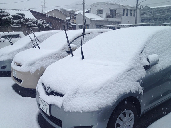 年末に岡山県の北部でも積もるくらい雪が降りました トヨタレンタリース岡山 地域情報blog